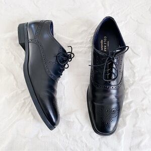 Cole Haan Black Leather Oxford Shoes Size 8.5